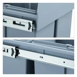 B2X Soptunnor-Utdragbar källsortering 4 st sopkärl