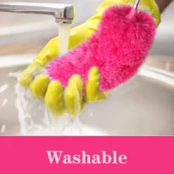 Svampar & Dukar-Utdragbar Mikrofiber Dammvippa Mikrofiber Dammborste med Utdragbart Skaft Tvättbart Dammningshuvud (3 Färger, 3 Set)
