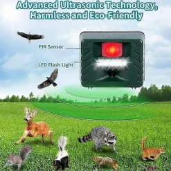 Skadedjur & Insekter-Utomhus Fågelskrämma, Ultraljud Djurskrämma, Ultraljud Fågelskrämma med Rörelsesensor