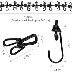 Tvättillbehör-Utomhusklädstork, Tvättlina, Tvättlinjespännare för utomhus