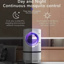 FMYSJ Skadedjur & Insekter-UV-ljus Myggdödare USB Elektrisk Insektsdödare Fläkt för Hem, Utomhus (FMY)