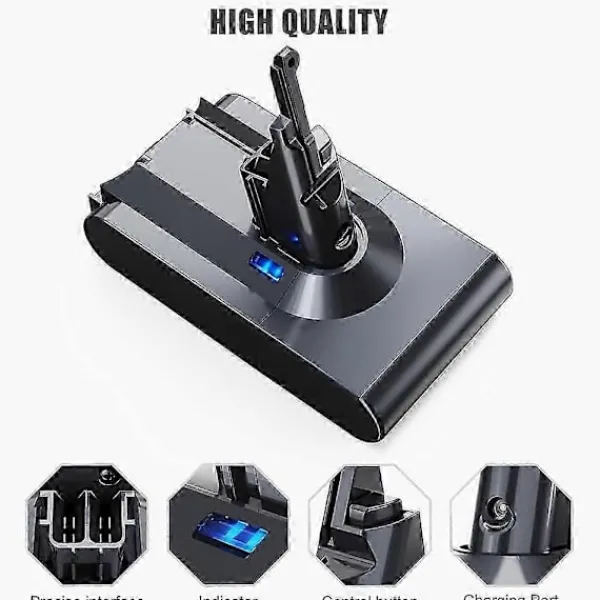 Dammsugare & Tillbehör-21.6V 8000MAh Batteri för V8 Li-Ion Dammsugare med Filter