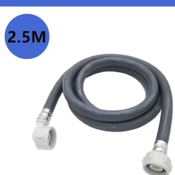 Tvättmaskiner-Vatteninloppsslang för tvättmaskin, diskmaskin, 4,9 fot grå tvättmaskin inloppsslang tvättmaskin slang