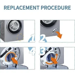 BRONZE Tvättmaskiner-Vattenpumpsfilterplugg för tvättmaskin för Siemens Bosch IQ300 IQ500 IQ700 Dräneringspumpsfilterlock Dräneringsplugg [BR]