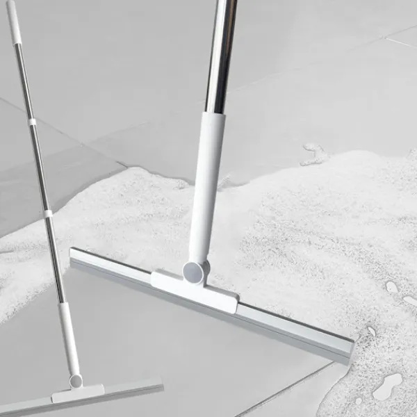 Fönsterrengöring-*Vattenskrapa golv golvskrapa dusch duschskrapa långt handtag, fönsterskrapa med handtag, vattentorkare duschtorkare 42 cm bred