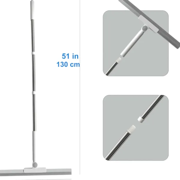 Fönsterrengöring-*Vattenskrapa golv golvskrapa dusch duschskrapa långt handtag, fönsterskrapa med handtag, vattentorkare duschtorkare 42 cm bred