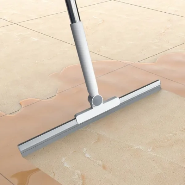 Fönsterrengöring-*Vattenskrapa golv golvskrapa dusch duschskrapa långt handtag, fönsterskrapa med handtag, vattentorkare duschtorkare 42 cm bred