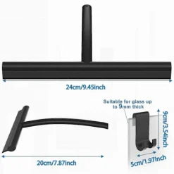 Fönsterrengöring-Vattenskrapa med hållare, duschskrapa utan borrning 24CM, enkel rengöring