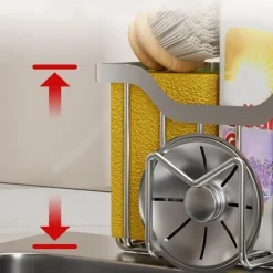 Svampar & Dukar-Vattentank Dräneringsställ Förvaringsställ SVART