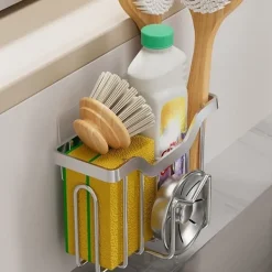 Svampar & Dukar-Vattentank Dräneringsställ Förvaringsställ SVART