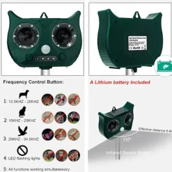 INF Skadedjur & Insekter-Vattentålig Ultraljudavskräckare mot Skadedjur & Insekter