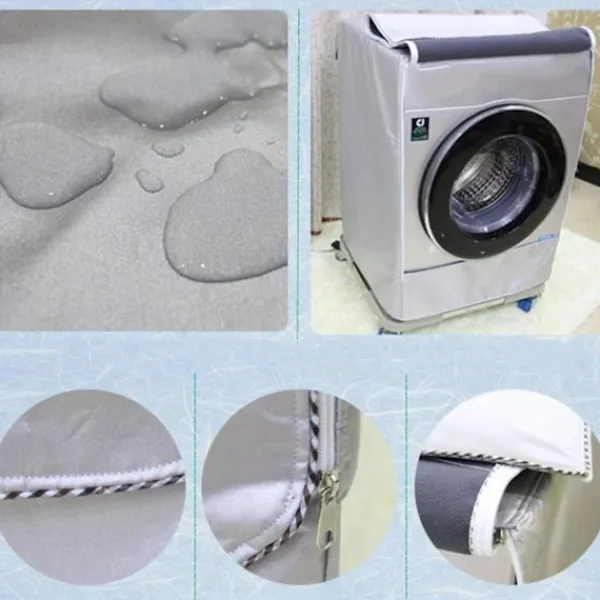 Tvättmaskiner-Vattentätt tvättmaskinskydd, skyddande tvättmaskinskydd, dammtätt tvättmaskinskydd för tvättmaskin och torktumlare med frontmatning