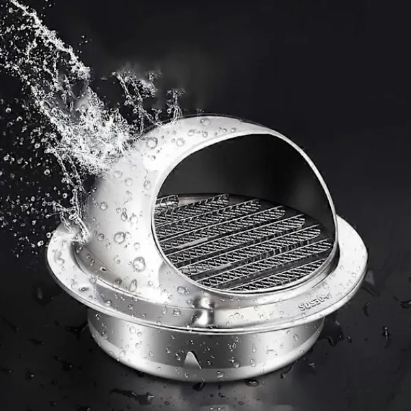 Torktumlare-Ventilationsgaller, torktumlare avgasventil väggventil rostfritt stål runt ventilationsgaller för HVAC-system