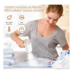 ECLshop Ångtvättar-Vertikal Steamer, Portabelt Vertikalt Strykjärn 1000W 150ML, Steamer, Steamer Lämplig för Alla Tyger