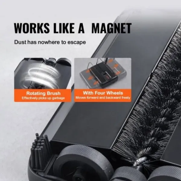 Städmaskiner-VEVOR Mekanisk borste manuell golv- och mattrengöringsmaskin utan elektricitet