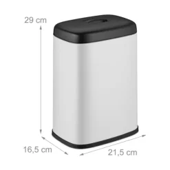 Northix Soptunnor-Väggmonterad avfallsbehållare, 5L, avtagbart lock