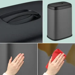 Northix Soptunnor-Väggmonterad avfallsbehållare, 5L, avtagbart lock