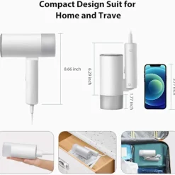 Ångtvättar-Väggmonterad Handhållen Hängande Ångmaskin, Liten Elektrisk Strykjärn Ångborste Hem