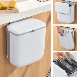 Soptunnor-Väggmonterad hopfällbar kökssopkorg hushåll stor kapacitet skåp kök dedikerad hängande