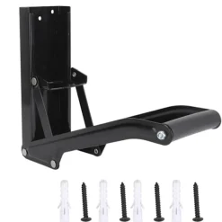 Soptunnor-Väggmonterad metallburkpress Mjukt handtag Halkfri matta Enkel krossning Ölburkpress Svart