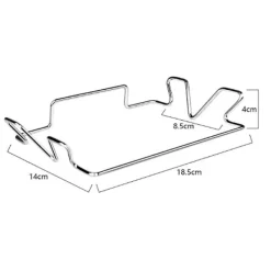 Soptunnor-Väggmonterad papperskorgshållare utan borrning, rostfritt stål, silverfärg, 18,5*14*4cm