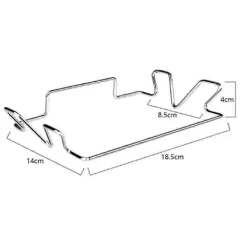 Soptunnor-Väggmonterad skräppåsehållare utan borrning, rostfritt stål, silverfärg, 18,5*14*4cm