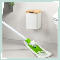 Northix Soptunnor-Väggmonterad soptunna för badrum, 3 l, mjukstängande lock