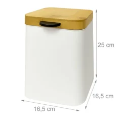 Northix Soptunnor-Väggmonterad soptunna för badrum, 3 l, mjukstängande lock