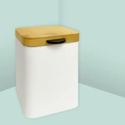 Northix Soptunnor-Väggmonterad soptunna för badrum, 3 l, mjukstängande lock