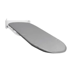 Strykjärn-Väggmonterad Strykbräda 180 Graders Rotation Hängande för Vardagsrum Litet Utrymme Vit Grå 92cmx31cm