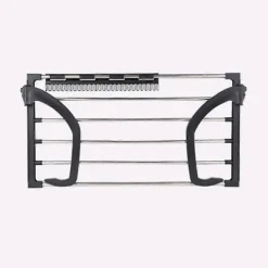 Tvättillbehör-Väggmonterad Torkställning i Rostfritt Stål Svart för Hängning