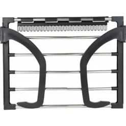 Tvättillbehör-Väggmonterad torkställning i rostfritt stål för element, balkong, svart