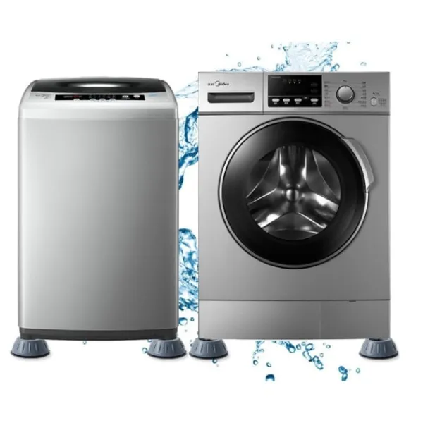 Glad Tvättmaskiner-Vibrationsdämpande fötter för tvättmaskin/torktumlare Grå 4-pack