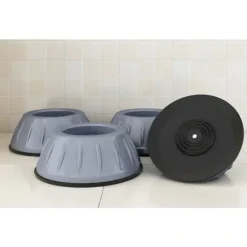 Glad Tvättmaskiner-Vibrationsdämpande fötter för tvättmaskin/torktumlare Grå 4-pack