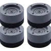 DAO Tvättmaskiner-Vibrationsdämpare, 4 stycken universella vibrationsdämpare antivibrationsmattor för tvättmaskin och torktumlare 4cm (grå, 4cm) [DB]
