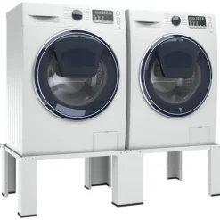 vidaXL Tvättillbehör-Dubbel förhöjningssockel för tvättmaskin och torktumlare