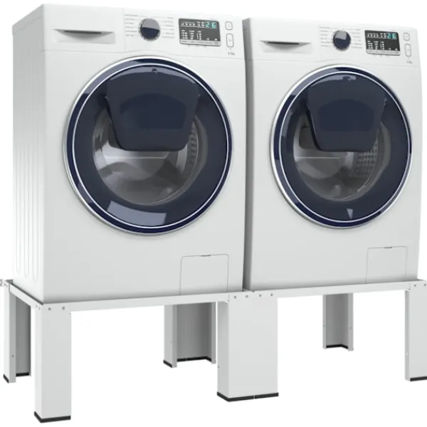 vidaXL Tvättillbehör-Dubbel förhöjningssockel för tvättmaskin och torktumlare