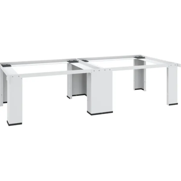 vidaXL Tvättillbehör-Dubbel förhöjningssockel för tvättmaskin och torktumlare