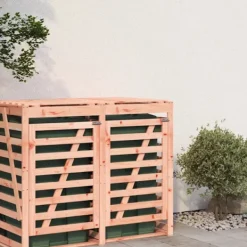 vidaXL Soptunnor-Förlängning till skjul för sopkärl massivt douglasträ