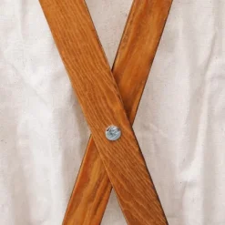 vidaXL Tvättillbehör-Hopfällbar tvättkorg gräddvit trä och tyg