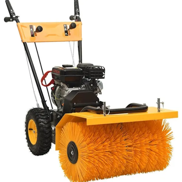 vidaXL Städmaskiner-2-i-1 snöslunga och sopmaskin bensindriven 6,5HK