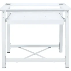 vidaXL Tvättillbehör-Piedestal för tvättmaskin med utdragbar hylla vit