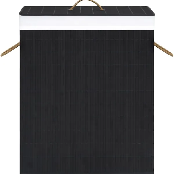 vidaXL Tvättillbehör-Tvättkorg bambu med 2 sektioner 100 L