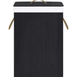 vidaXL Tvättillbehör-Tvättkorg bambu med 1 sektion