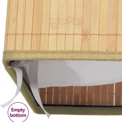 vidaXL Tvättillbehör-Tvättkorg bambu med 2 sektioner 100 L