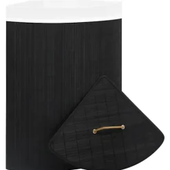 vidaXL Tvättillbehör-Tvättkorg för hörn bambu 60 L