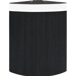 vidaXL Tvättillbehör-Tvättkorg för hörn bambu 60 L