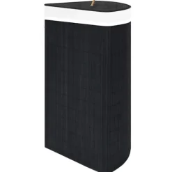 vidaXL Tvättillbehör-Tvättkorg för hörn bambu 60 L
