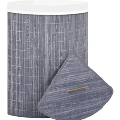 vidaXL Tvättillbehör-Tvättkorg för hörn bambu 60 L