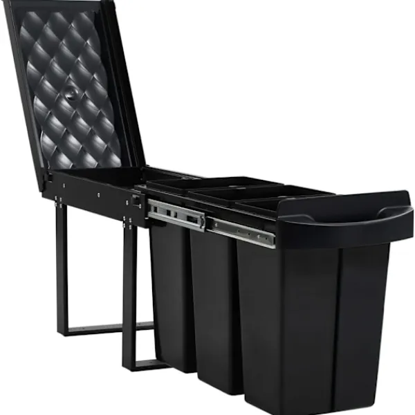 vidaXL Soptunnor-Utdragbar sophink mjuk stängning 36 L